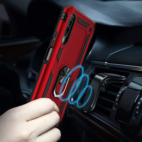 Pancéřové pouzdro pro Huawei P Smart Pro, Nox Case Ring, červené