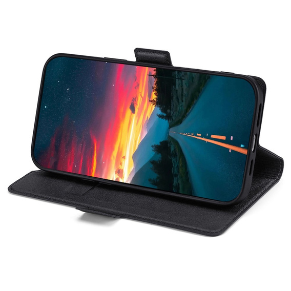 Klopové pouzdro pro Oppo A57s, Wallet Thin Magnet, černé