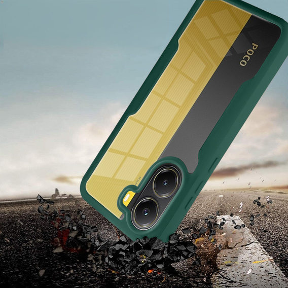 Pouzdro pro Xiaomi Poco X7 Pro 5G, Shockproof, s fólií, zelené