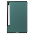 Pouzdro pro Samsung Galaxy Tab S9 FE, trojité, zelené