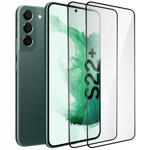 2x tvrzené sklo pro Samsung Galaxy S22+ Plus, ERBORD 3D pro celý displej