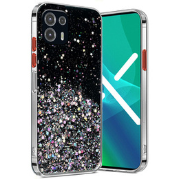 Pouzdro pro Motorola Edge 20 Lite, Glittery, černé