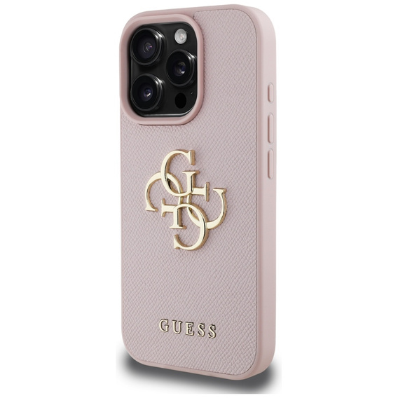 Pouzdro GUESS Grained Big 4G and Classic Logo pro iPhone 16 Pro