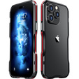 Pouzdro LUPHIE pro iPhone 14 Pro, Armor Bumper, černá / červená