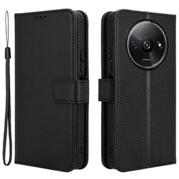 Klopové pouzdro pro Xiaomi Redmi A3, Wallet Smart Magnet, černé