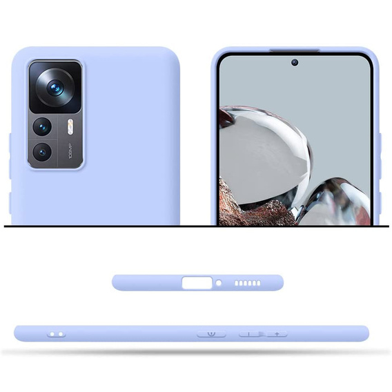 Pouzdro pro Xiaomi 12T 5G / 12T Pro 5G, Silicone Lite, fialové