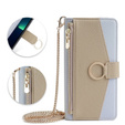 Flipové pouzdro Wallet Zipper Pocket pro Xiaomi 13T / 13T Pro / Redmi K60 Ultra, Wallet Zipper Pocket, se zrcátkem, modré