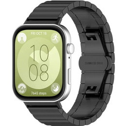 Ocelový náramek pro Huawei Watch Fit 4 / 4 Pro / 3, černý