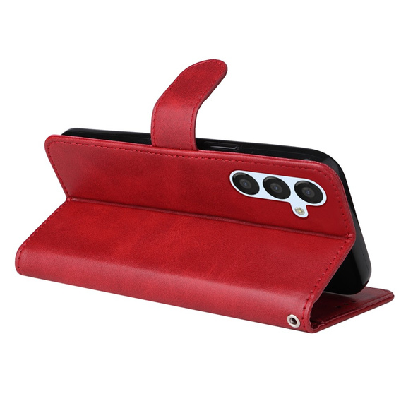 Klopové pouzdro pro Samsung Galaxy A34 5G, Leather Wallet, červené