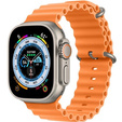 Pasek Silikonowy Waves do Apple Watch 1/2/3/4/5/6/7/8/SE 38/40/41/MM, Pomarańczowy