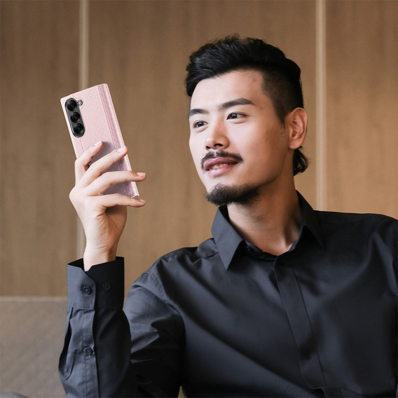Pouzdro Dux Ducis pro Samsung Galaxy Z Fold7 5G, Bri, růžové