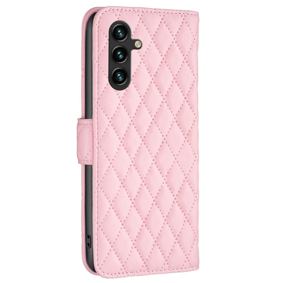 Klopové pouzdro pro Samsung Galaxy A15, Wallet, BINFEN COLOR, růžové