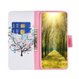 Flipové pouzdro pro Motorola Moto G84 5G, Wallet, colorful tree, bílé