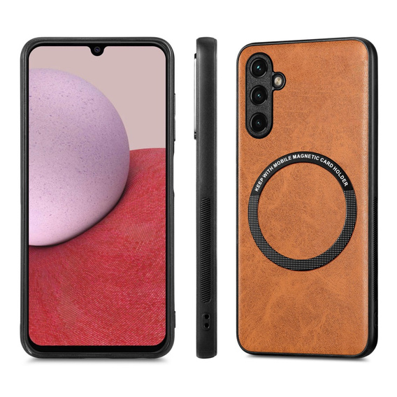 Pouzdro pro Samsung Galaxy A14 5G, Leather Hybrid MagSafe, hnědé