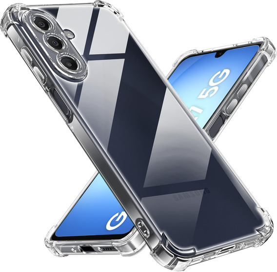 Pouzdro pro Samsung Galaxy A17 5G, zesílené, s ochranou fotoaparátu, průhledné