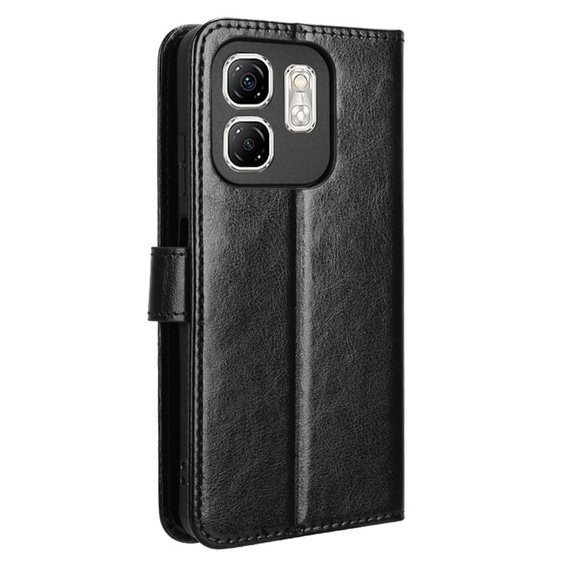 Klopové pouzdro pro Infinix Hot 50i 4G, Crazy Horse Wallet, černé