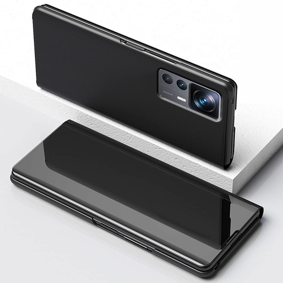 Pouzdro pro Xiaomi 12T / 12T Pro, Clear View, černé