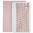 Pouzdro + klávesnice Samsung Galaxy Tab S7 T870/T875 / S8, Pen Slot, růžové rose gold