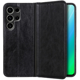 Pouzdro pro Samsung Galaxy S23 Ultra, Wallet Litchi Leather, černé