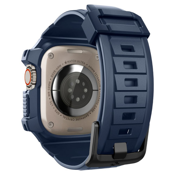 Pasek z etui Spigen do Apple Watch Ultra 49mm, Rugged Armor Pro, Czarny