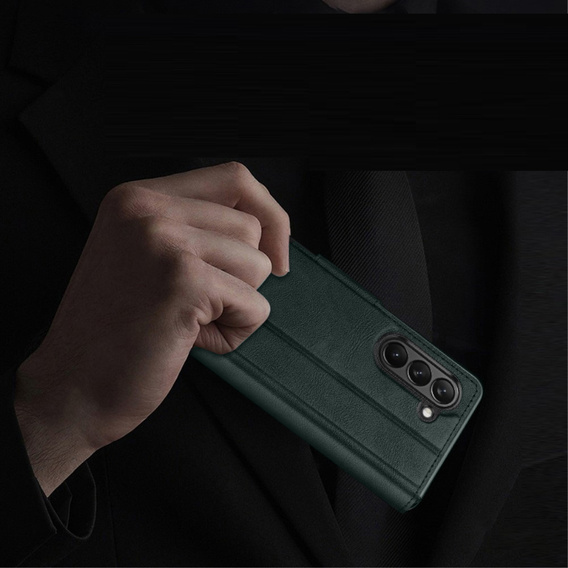 Klopové pouzdro pro Samsung Galaxy Z Fold5 5G, Wallet, námořnicky modré