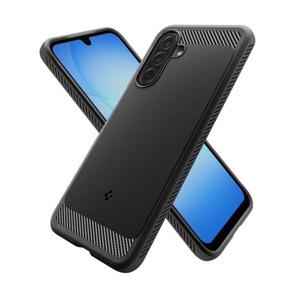 Pouzdro Spigen pro Samsung Galaxy A16 4G/ 5G, Rugged Armor MagSafe, černé + tvrzené sklo 9H