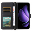 Flipové pouzdro pro Oppo Reno 13 5G, Crossbody Leather Wallet, černé