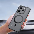 Pouzdro pro Xiaomi Redmi Note 14 4G, pro MagSafe, ERBORD Matt Case, černý + sklo na displej