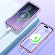 Pouzdro pro iPhone 16 Pro, Shockproof Hybrid, s fólií na displej, pro MagSafe, fialové