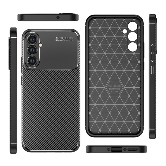 Silikonový obal pro Samsung Galaxy A17 5G, s ochranou fotoaparátu, černý