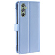 Klopové pouzdro pro Samsung Galaxy M34, Wallet Zipper Pocket, modré
