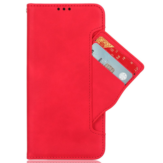 Klopové pouzdro pro OnePlus 12 5G, Card Slot, červené