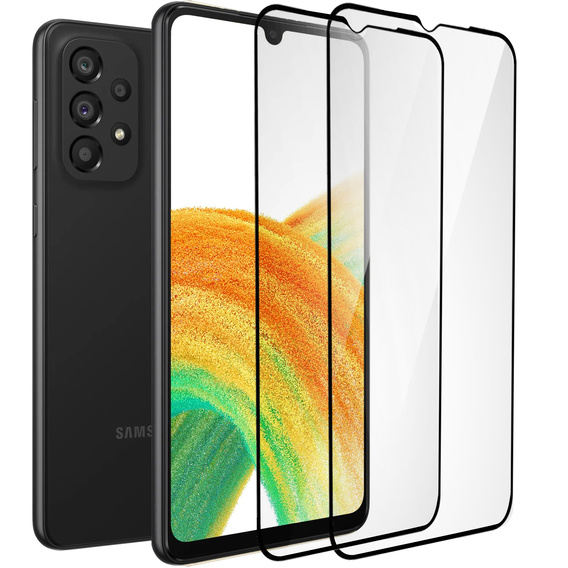 2x tvrzené sklo pro Samsung Galaxy A33 5G, ERBORD 3D pro celý displej