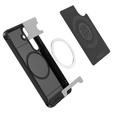 Pouzdro Spigen pro Samsung Galaxy S25, Core Armor MagSafe, černé + 9H tvrzené sklo