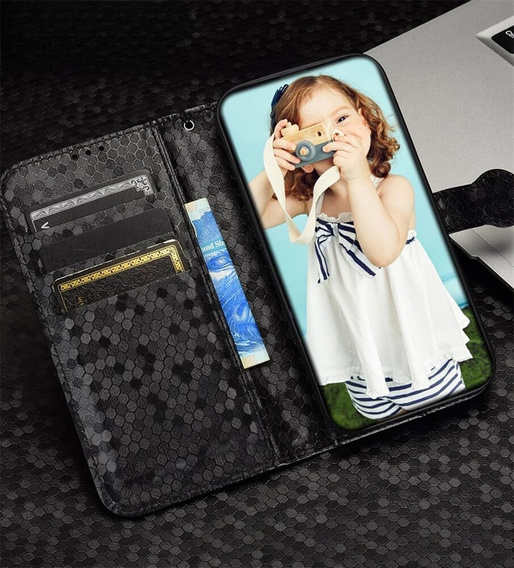 Flipové pouzdro pro Infinix Hot 40i, Wallet Rhombus, černé