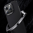 Pouzdro BENKS Kevlar pro iPhone 15 Pro, Carbon Fiber, černé