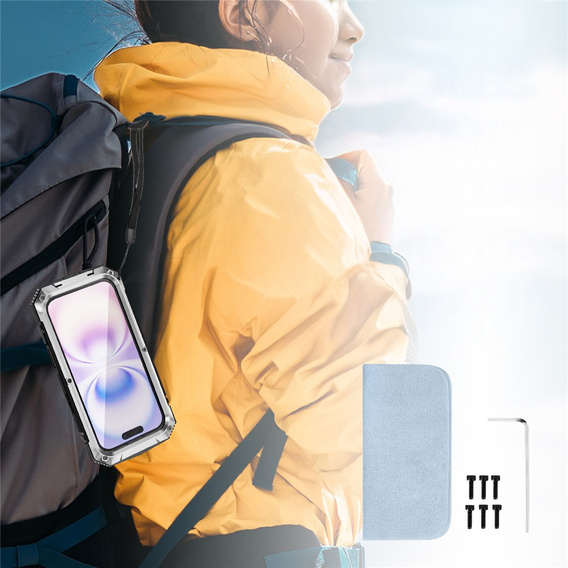 Pouzdro R-JUST s podstavcem a integrovaným sklem pro iPhone 17