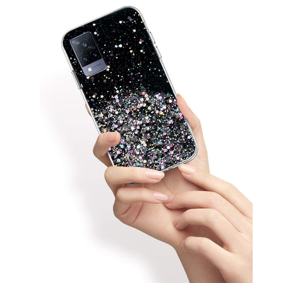 Pouzdro pro Vivo V21 5G, Glittery, černé