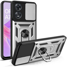 Pouzdro pro Oppo A78 5G, CamShield Slide, stříbrné