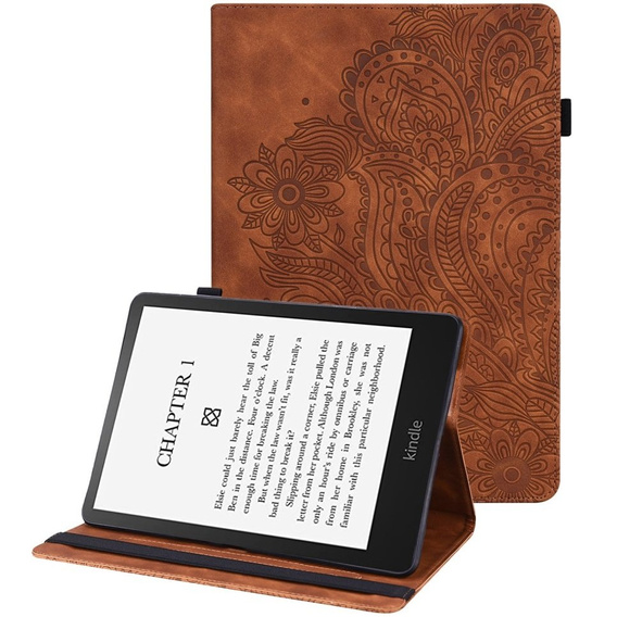 Pouzdro s klopou pro Amazon Kindle Paperwhite 5 (2021), flower, modré