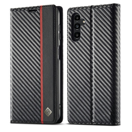 Flipové pouzdro pro Samsung Galaxy S25 FE, Carbon LC.IMEEKE, černé
