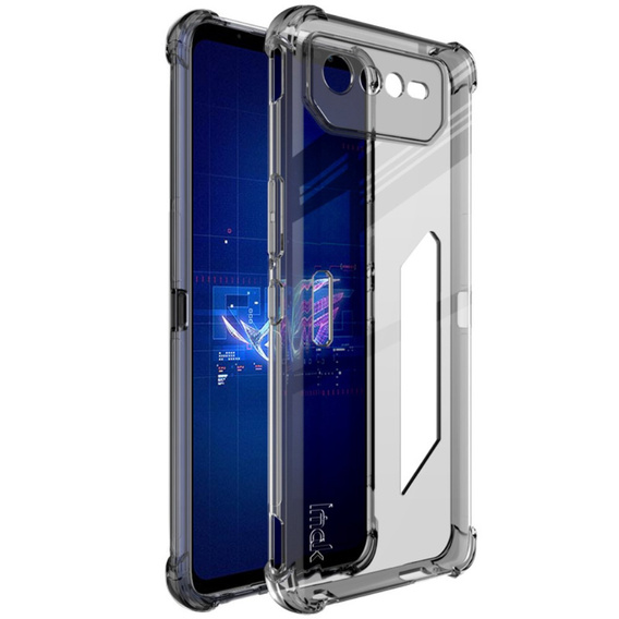 IMAK pouzdro pro Asus ROG Phone 6 5G, Dropproof, transparentní / černé