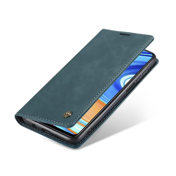 Pouzdro CASEME pro Xiaomi do Redmi Note 9s / 9 Pro, Leather Wallet Case, modré