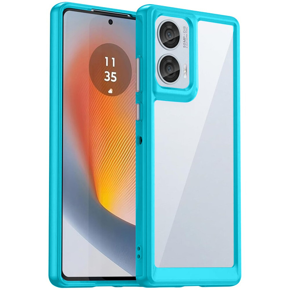 Pouzdro pro Motorola Edge 50 Fusion 5G, Fusion Hybrid, transparentní / modré