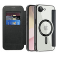 Klopové pouzdro pro iPhone 16E, RFID Wallet MagSafe CamShield, černé