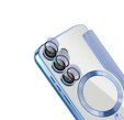 Klopové pouzdro pro Samsung Galaxy S25 FE, RFID Wallet MagSafe CamShield, modré