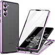 Pouzdro pro Samsung Galaxy S23, Magnetic Dual Glass, fialové