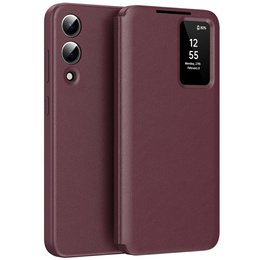 Flipové pouzdro pro Samsung Galaxy S25 Edge, Smart View Wallet, kaštanové