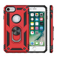 Pancéřové pouzdro pro iPhone 6/6S/7/8/SE 2020/SE 2022, Nox Case Ring, červené