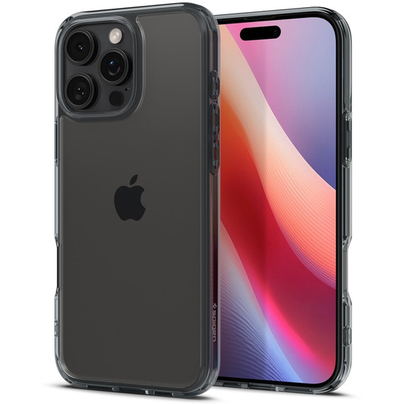 Pouzdro Spigen pro iPhone 16 Pro, Ultra Hybrid, šedé + 9H tvrzené sklo